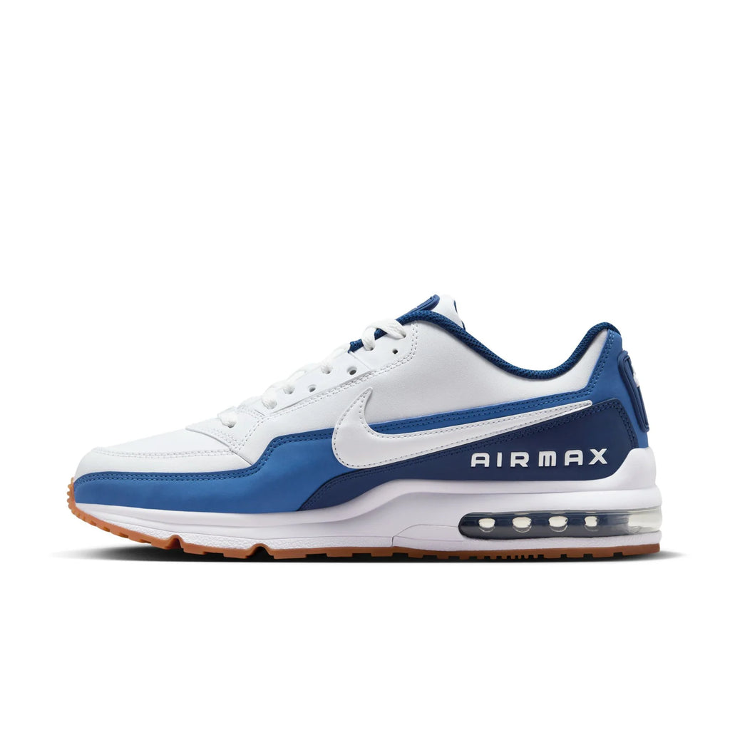 Nike Air Max White and Blue Sneakers with Gum Sole