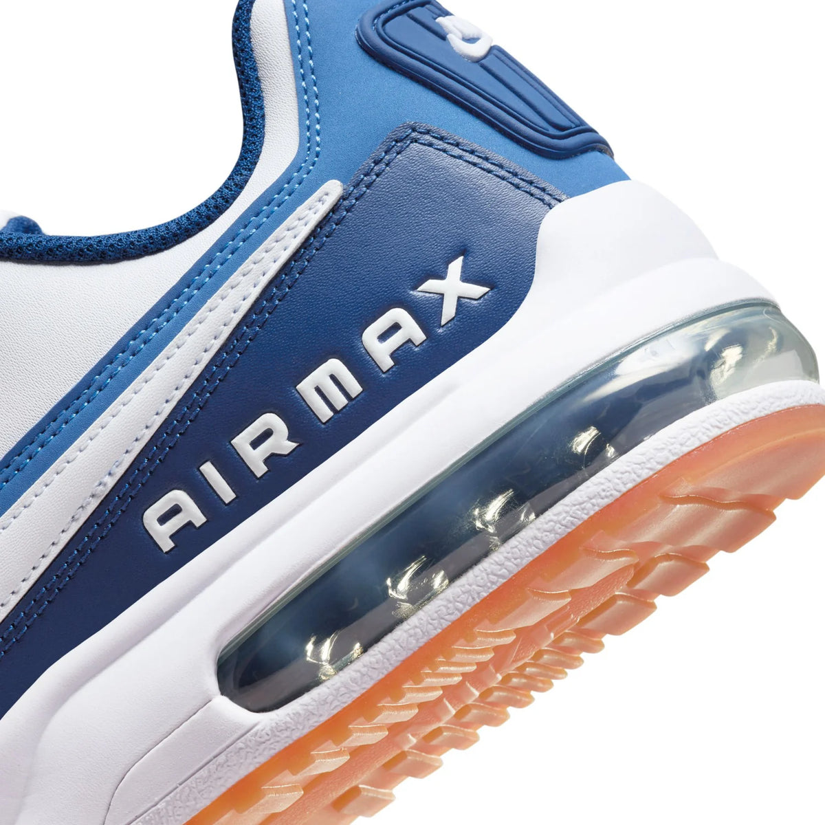 Nike Air Max White and Blue Sneakers with Gum Sole