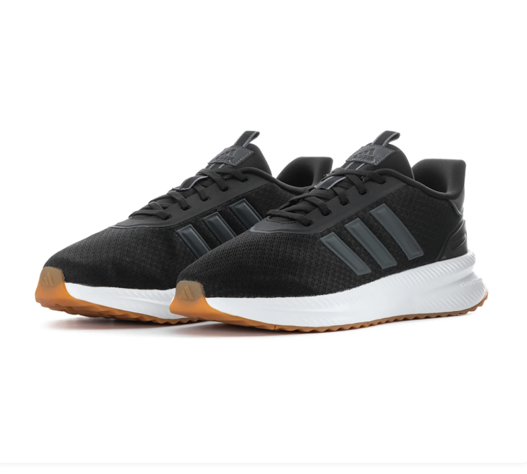 adidas Black Sneakers with Gray Stripes and Gum Outsole