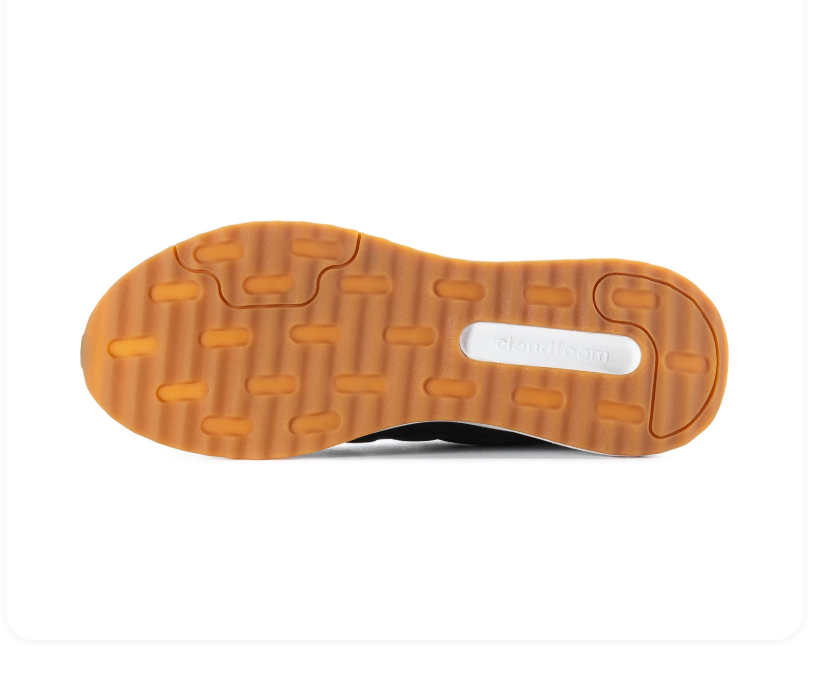adidas Black Sneakers with Gray Stripes and Gum Outsole