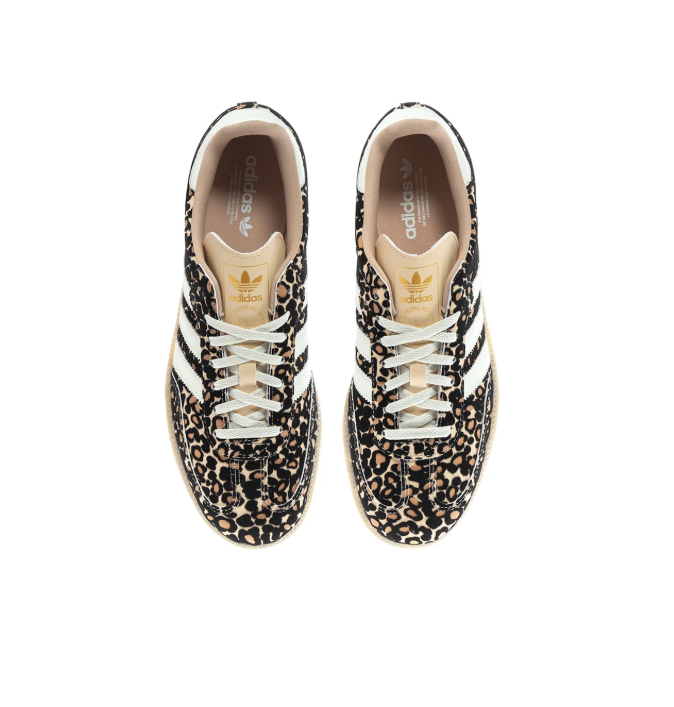 adidas Leopard Print Sneakers with White Stripes