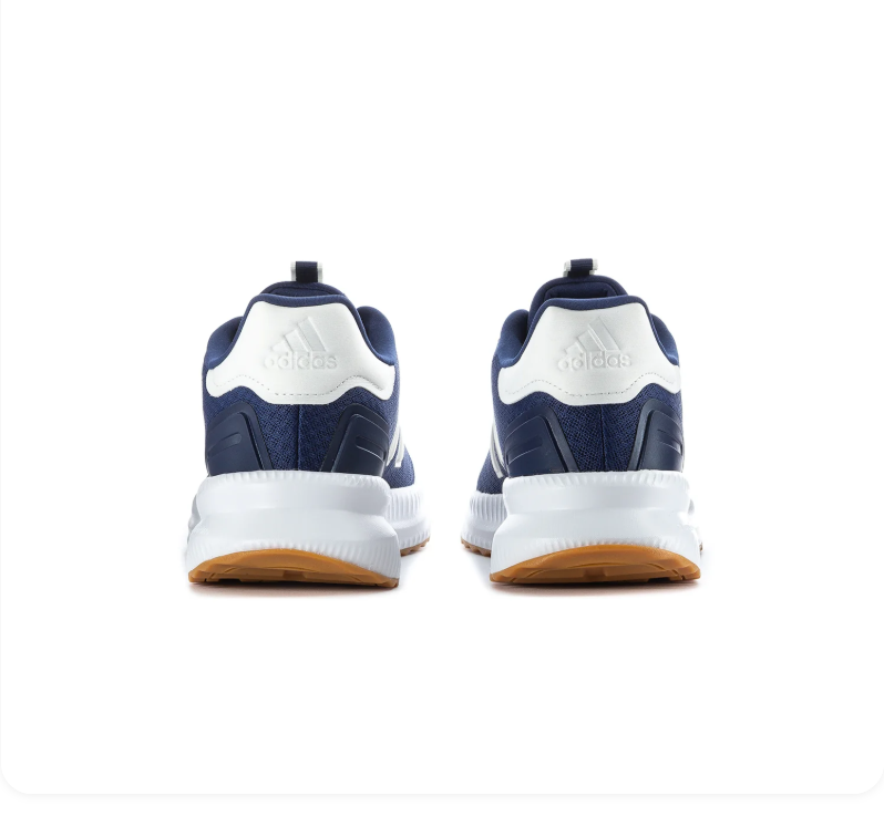 adidas Navy Blue Sneakers with White Stripes and Gum Sole