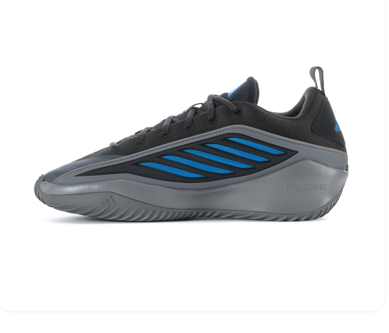 adidas Black and Blue Sneakers with Sculpted Gray Sole