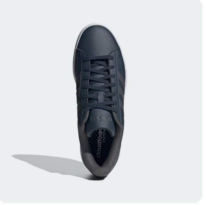 adidas Black Sneakers with White Sole and Cloudfoam Branding