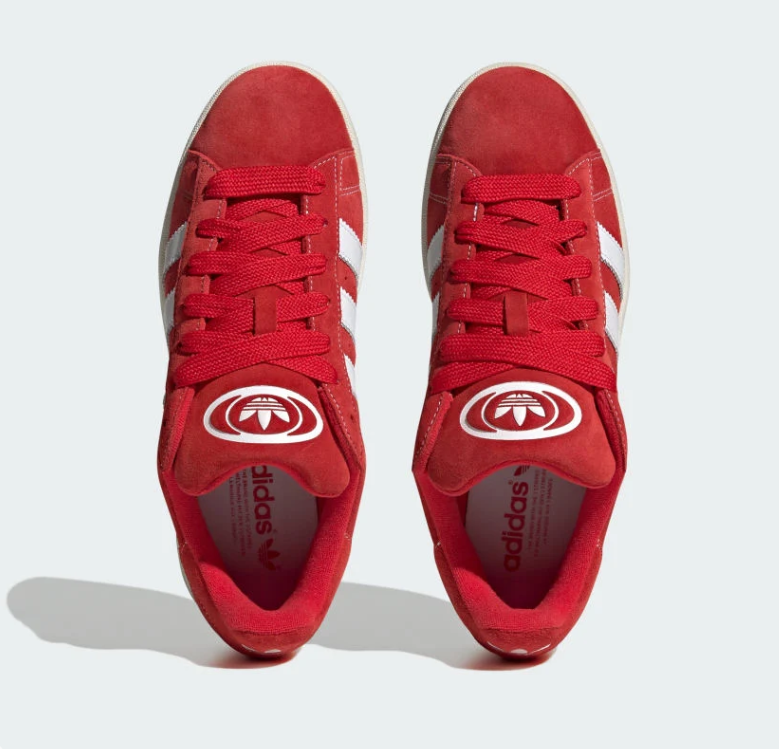adidas Campus Red Sneakers with White Stripes