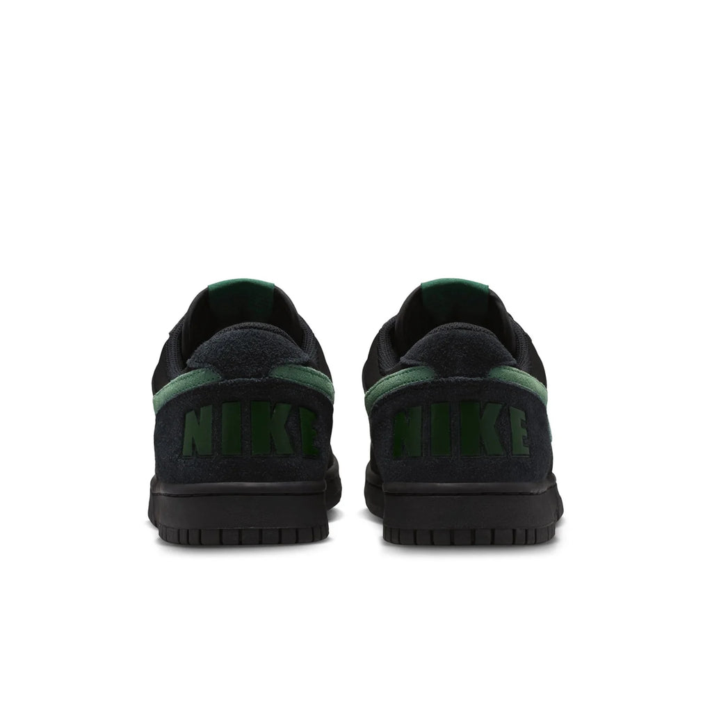 Nike Black Low-Top Sneakers with Green Swoosh