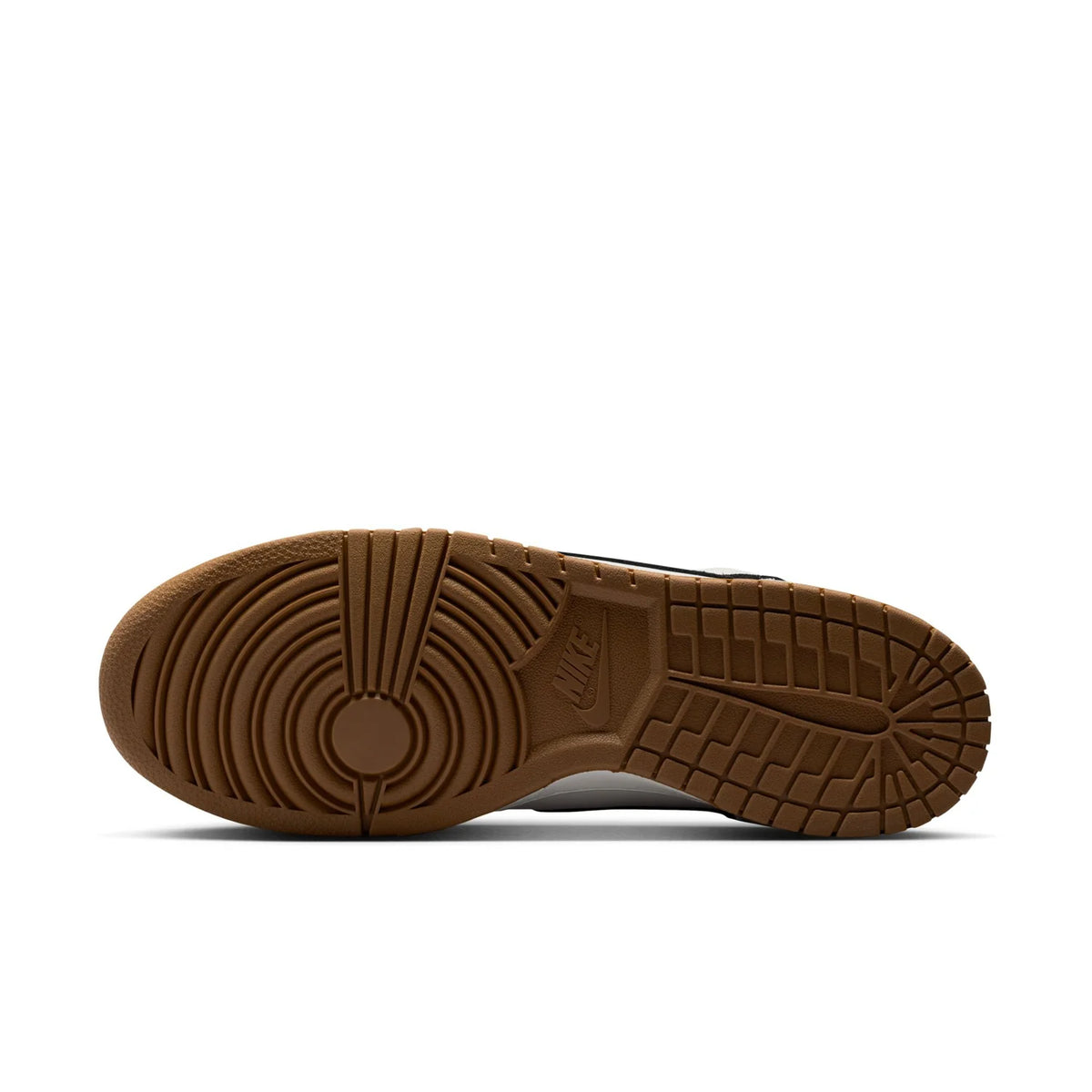 Nike White Low-Top Sneakers with Black Swoosh and Gum Sole