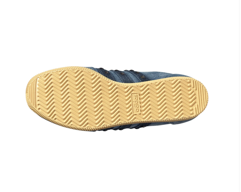 adidas Gazelle Blue Denim-Look Sneakers with Gum Sole