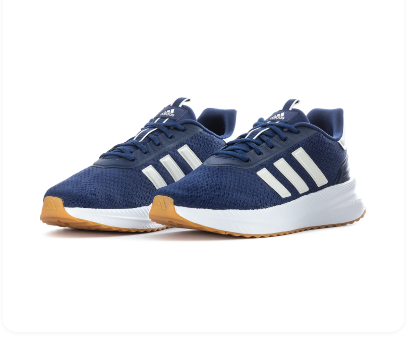 adidas Navy Blue Sneakers with White Stripes and Gum Sole