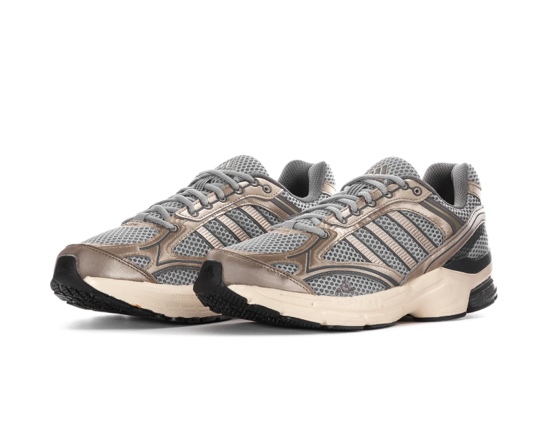 adidas Gray Sneakers with Metallic Bronze Details