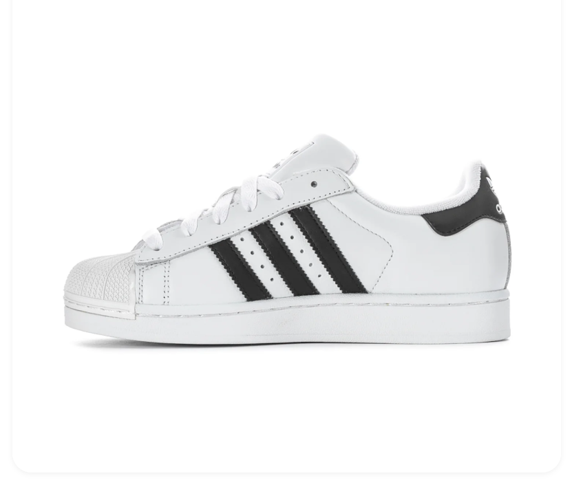 adidas Superstar White Sneakers with Black Stripes
