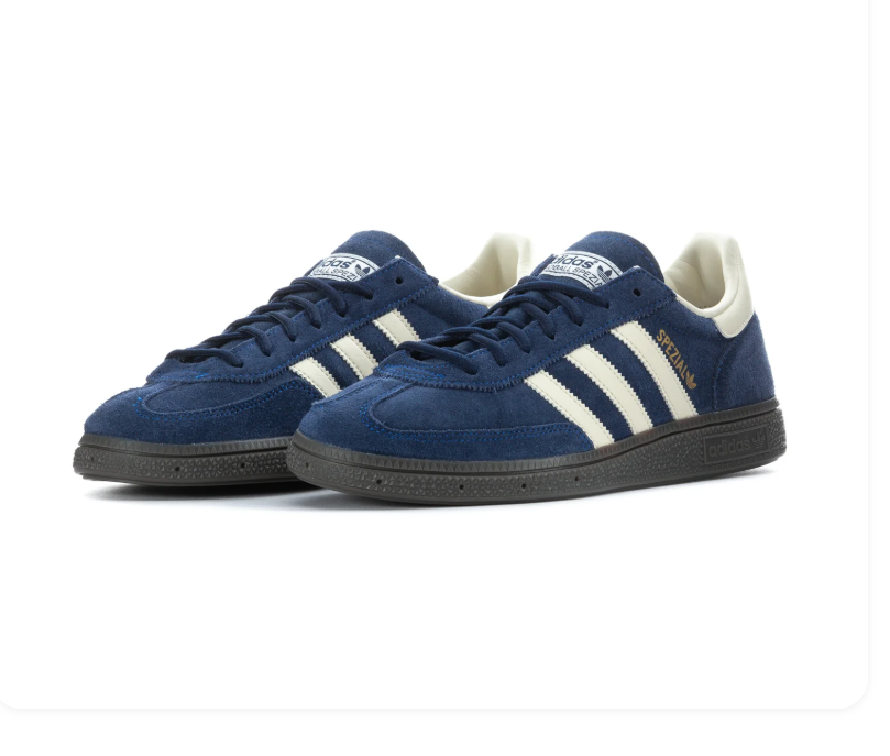 adidas Handball Spezial Navy Blue Sneakers with Cream Stripes
