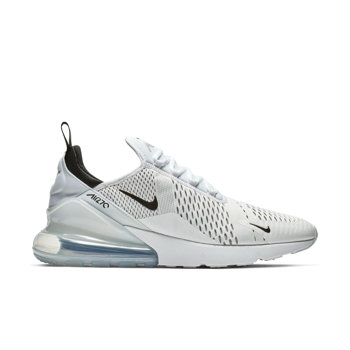 Nike Air Max 270 White Sneakers with Black Swoosh
