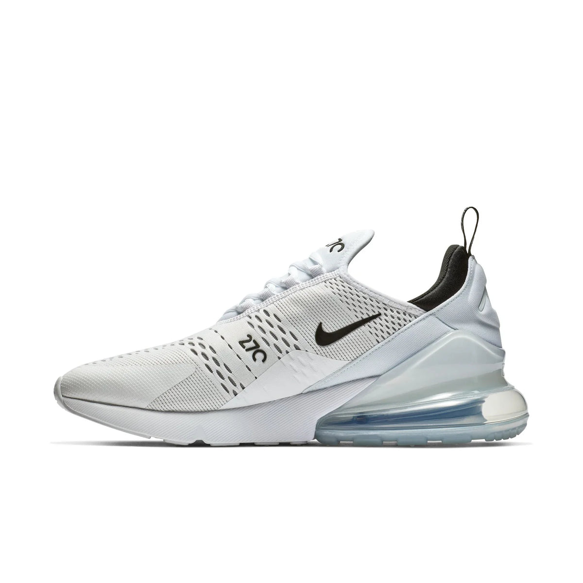 Nike Air Max 270 White Sneakers with Black Swoosh