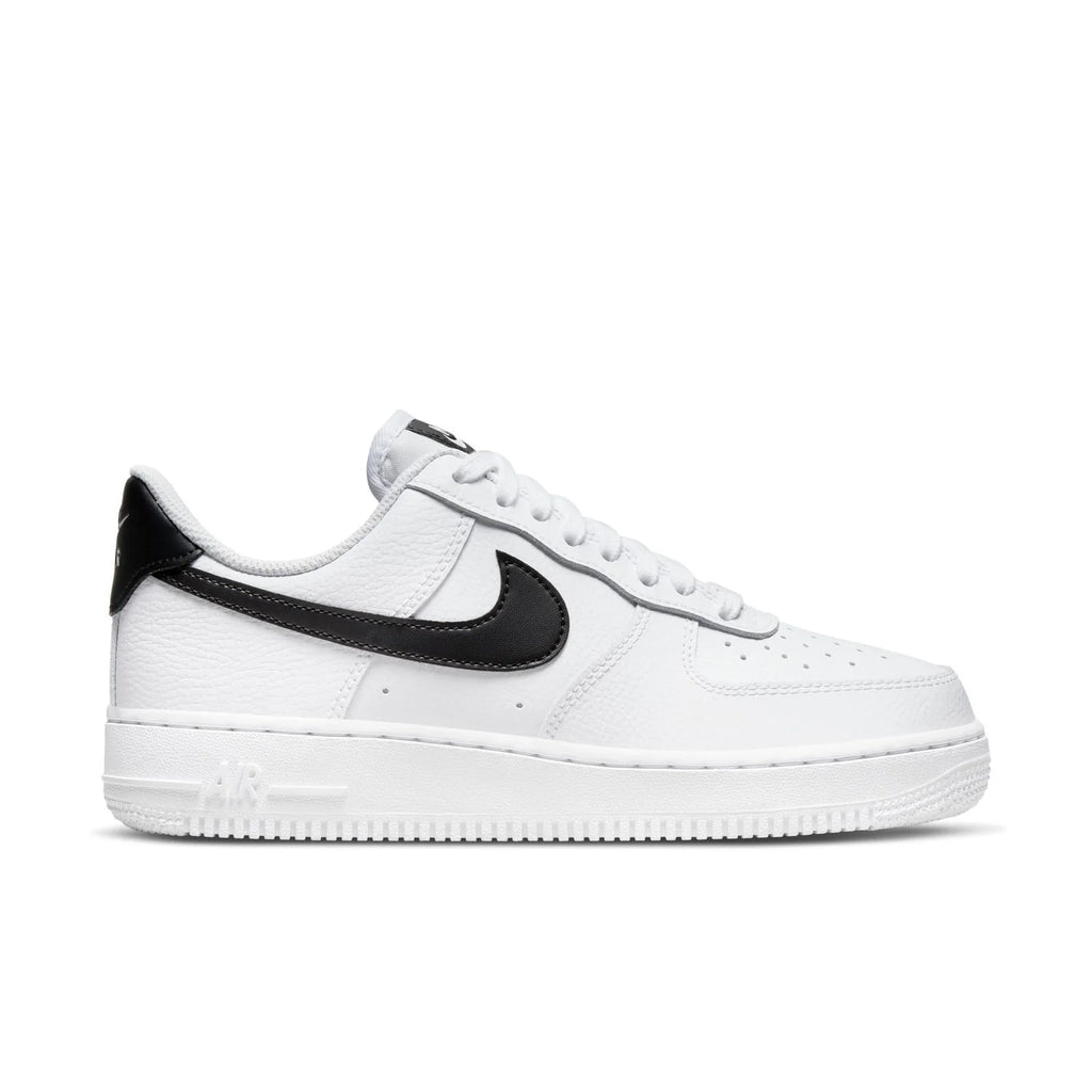 Nike Air Force 1 Low White Sneakers with Black Swoosh