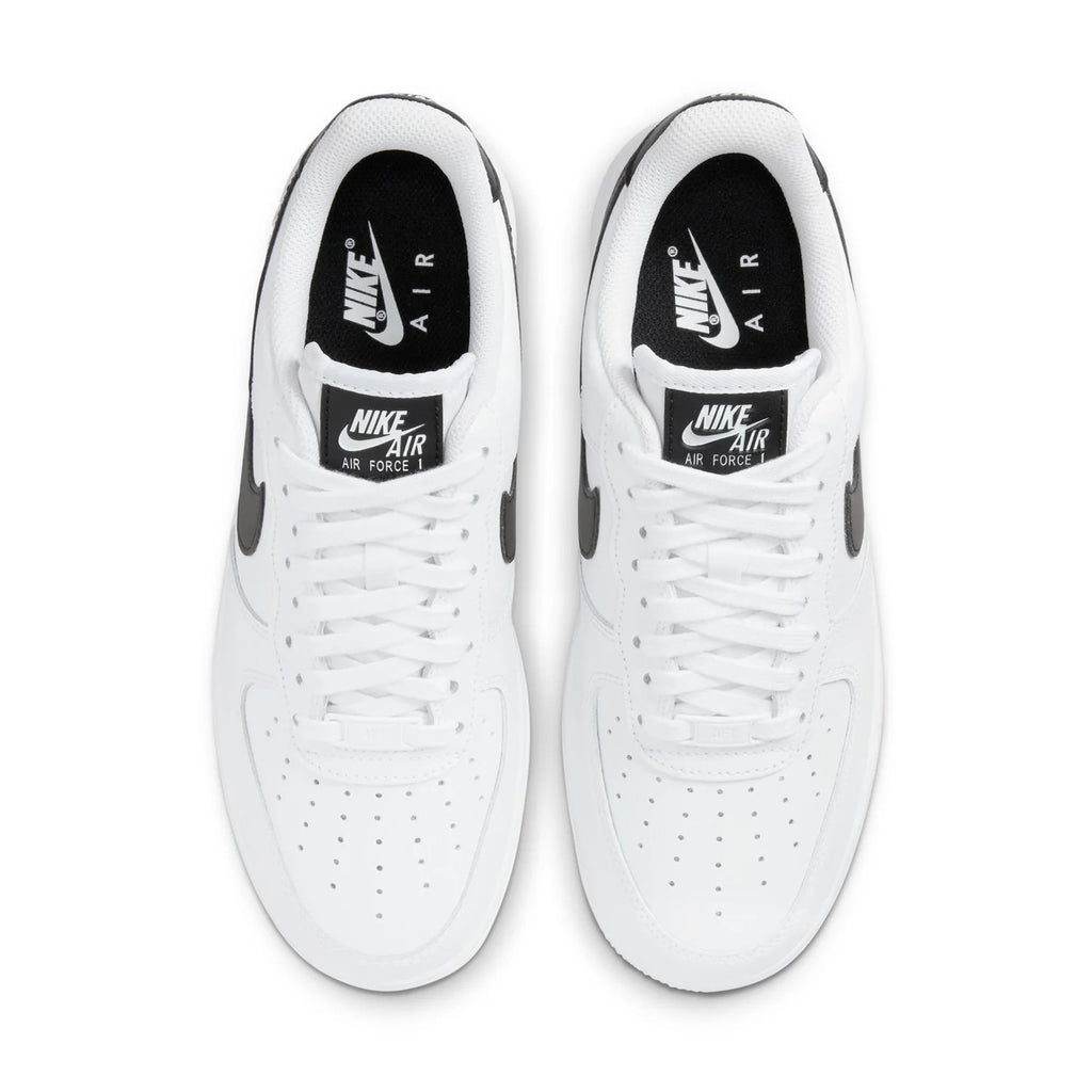Nike Air Force 1 Low White Sneakers with Black Swoosh