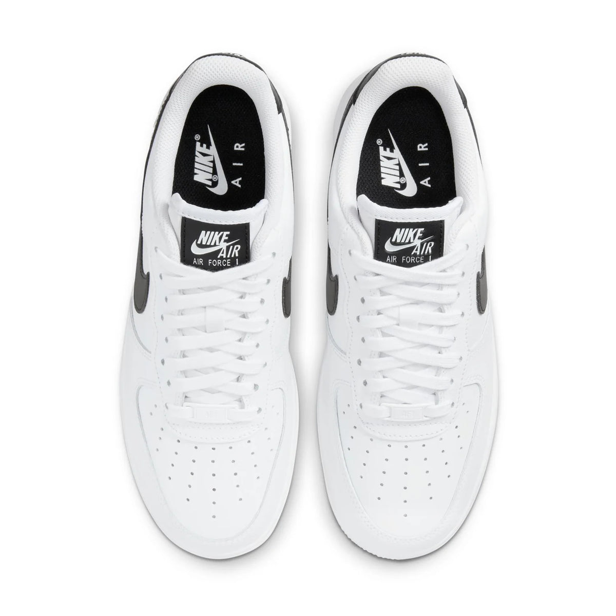 Nike Air Force 1 Low White Sneakers with Black Swoosh
