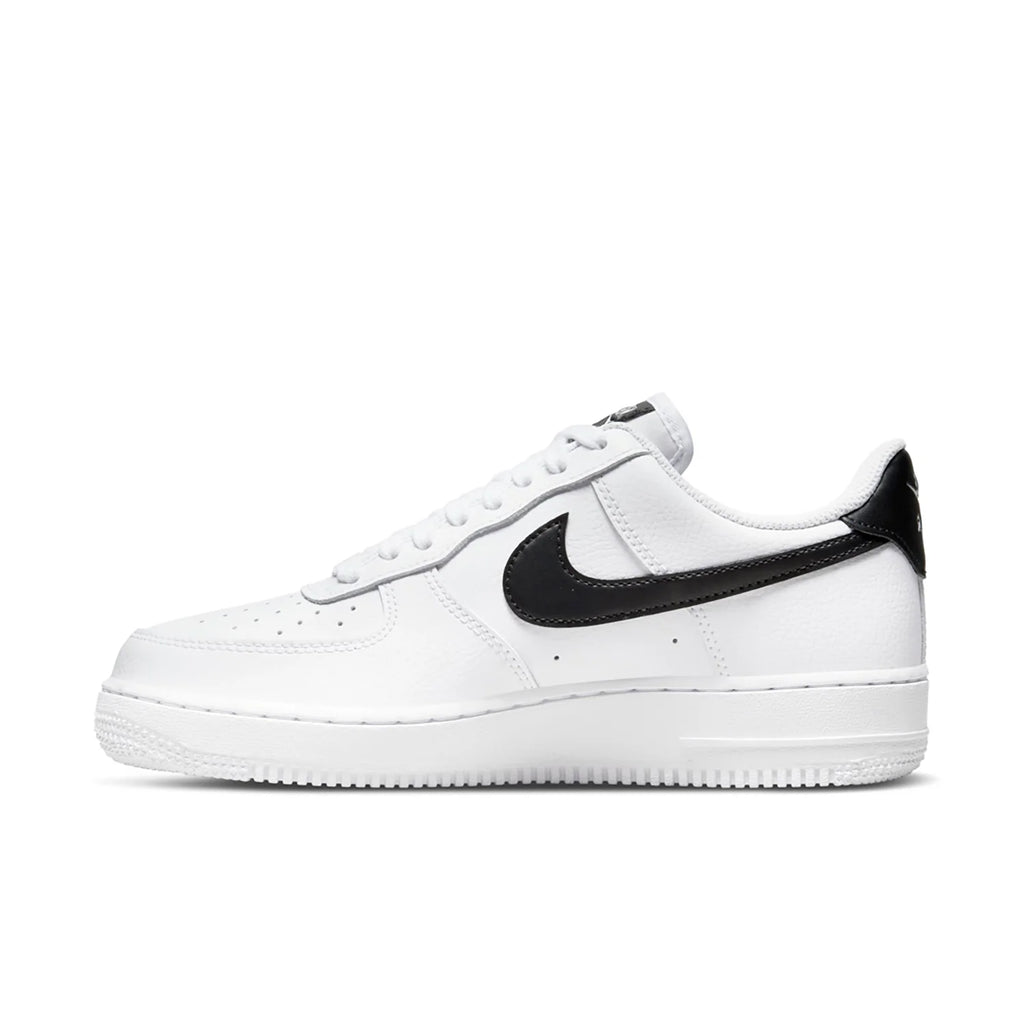 Nike Air Force 1 Low White Sneakers with Black Swoosh