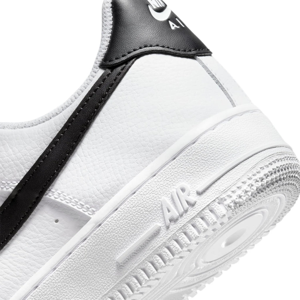 Nike Air Force 1 Low White Sneakers with Black Swoosh