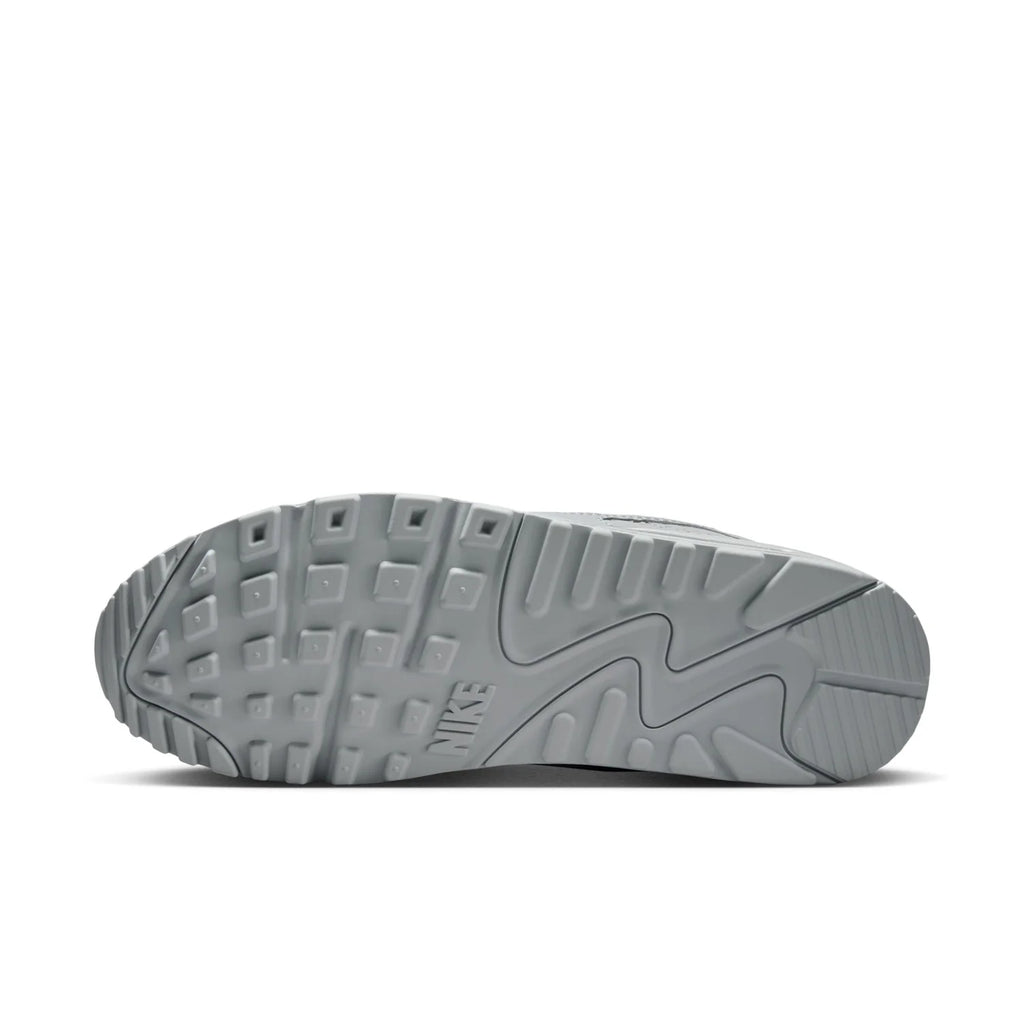 Nike Air Max 90 Light Gray Sneakers with Navy Swoosh
