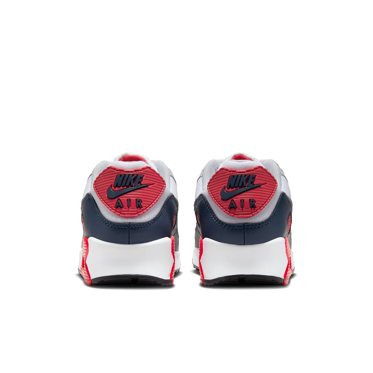 Nike Air Max 90 White Grey Navy and Red Sneakers
