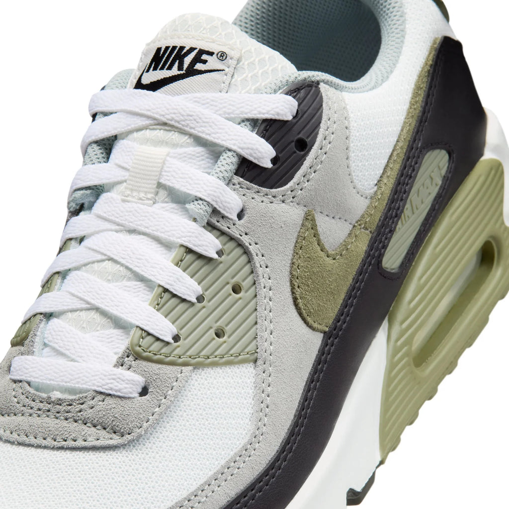 Nike Air Max 90 White Grey and Olive Sneakers