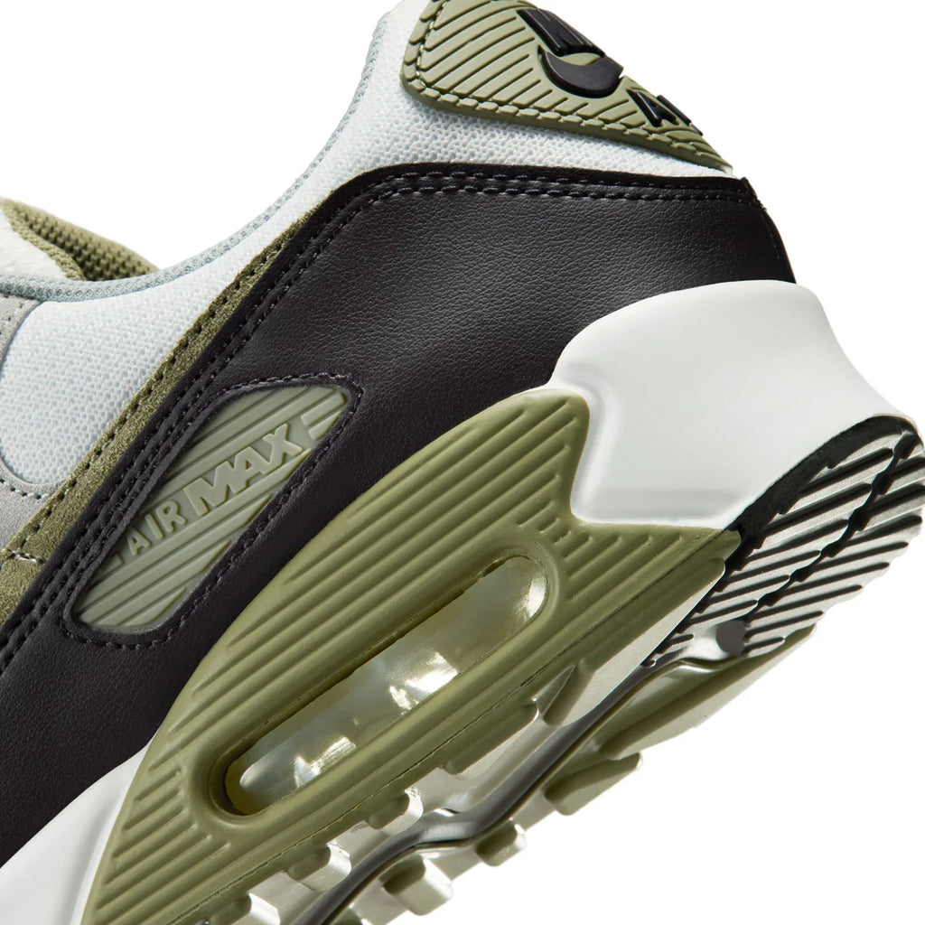 Nike Air Max 90 White Grey and Olive Sneakers