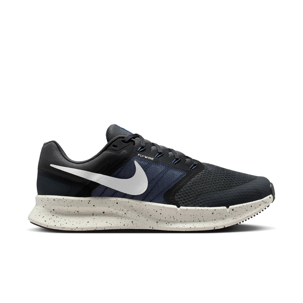 Nike Swift 3 Black Running Shoes with White Swoosh