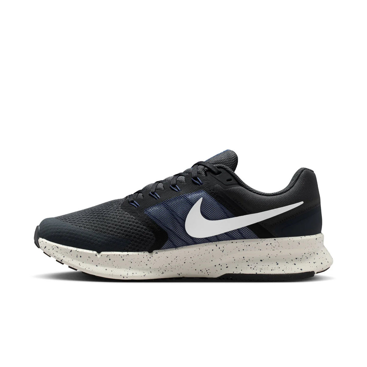 Nike Swift 3 Black Running Shoes with White Swoosh