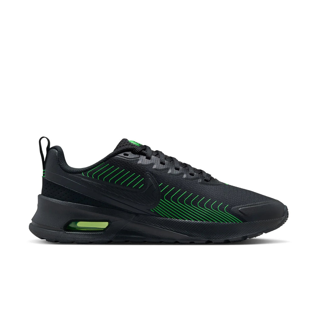 Nike Air Max Black Sneakers with Green Accents