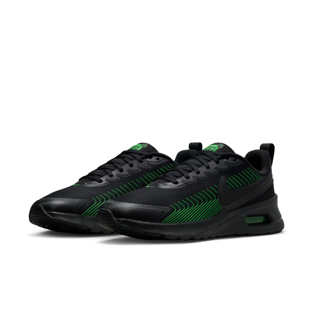 Nike Air Max Black Sneakers with Green Accents