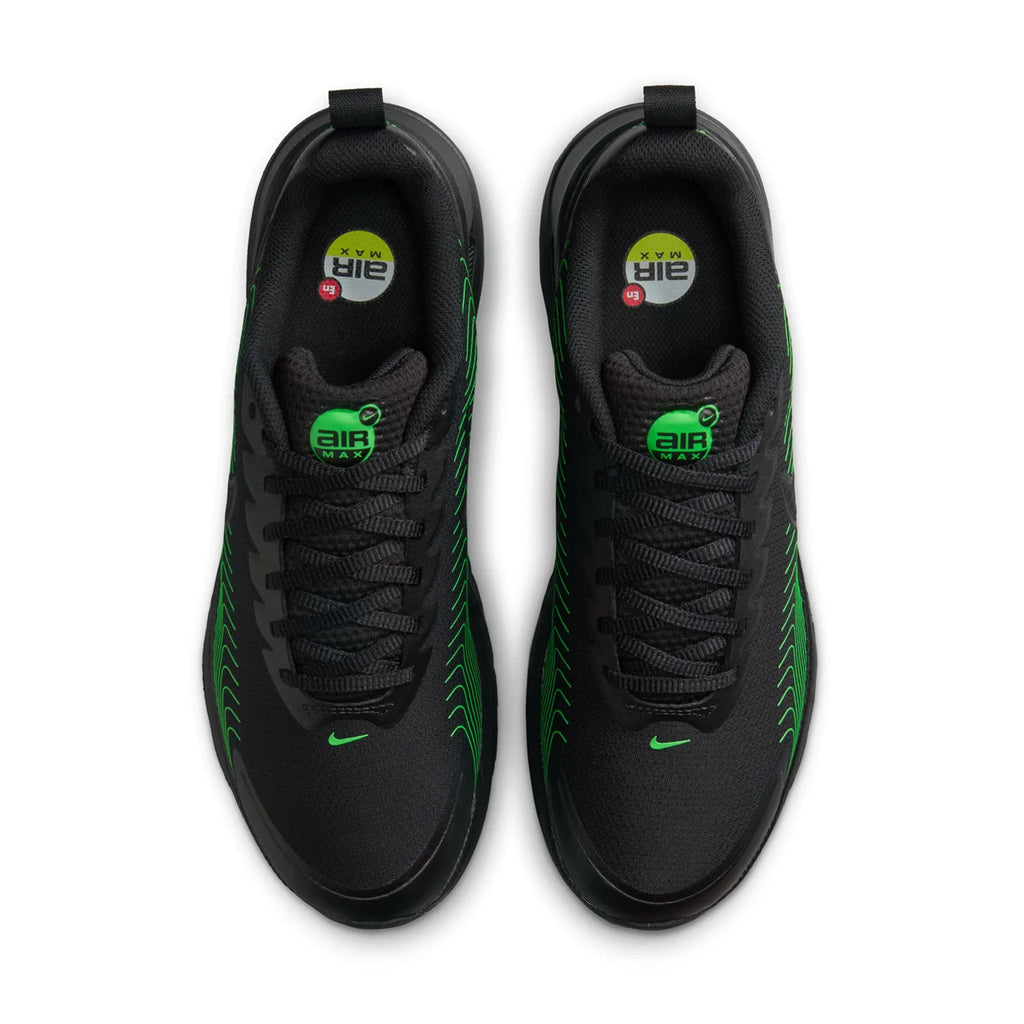 Nike Air Max Black Sneakers with Green Accents