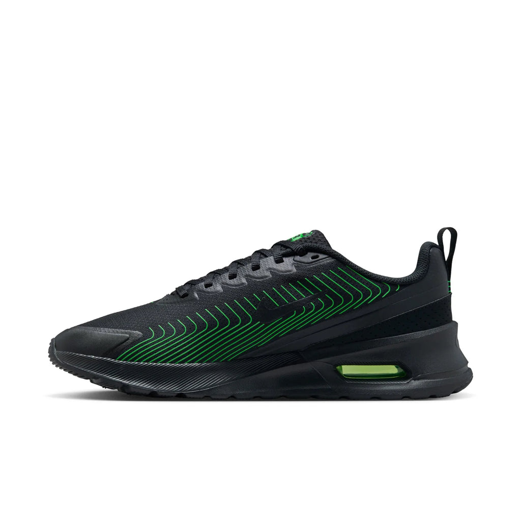 Nike Air Max Black Sneakers with Green Accents