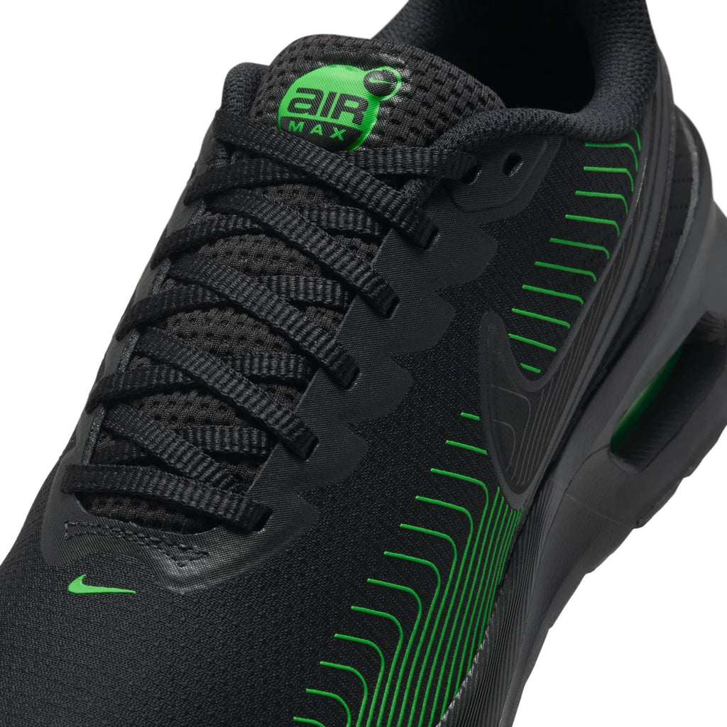 Nike Air Max Black Sneakers with Green Accents
