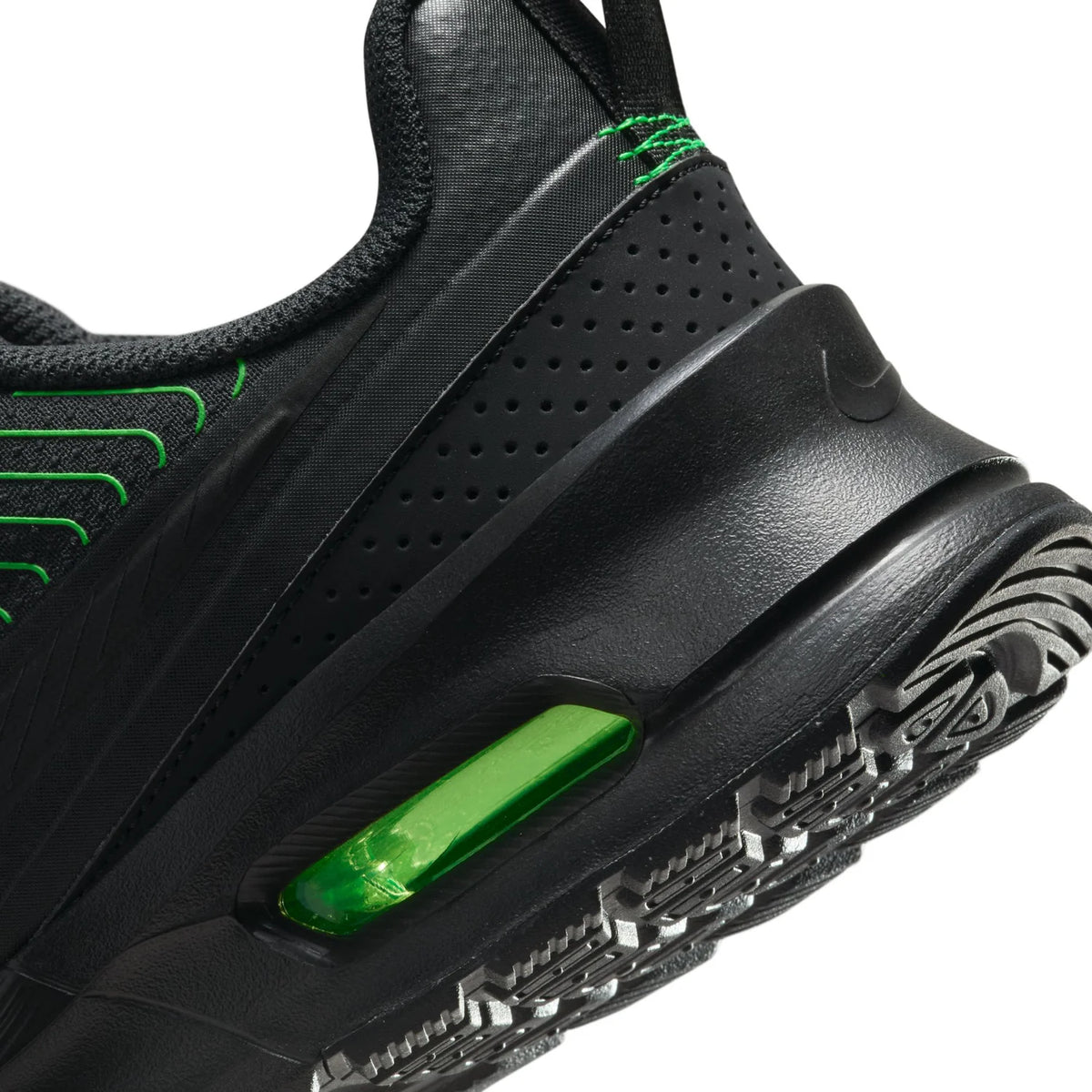 Nike Air Max Black Sneakers with Green Accents