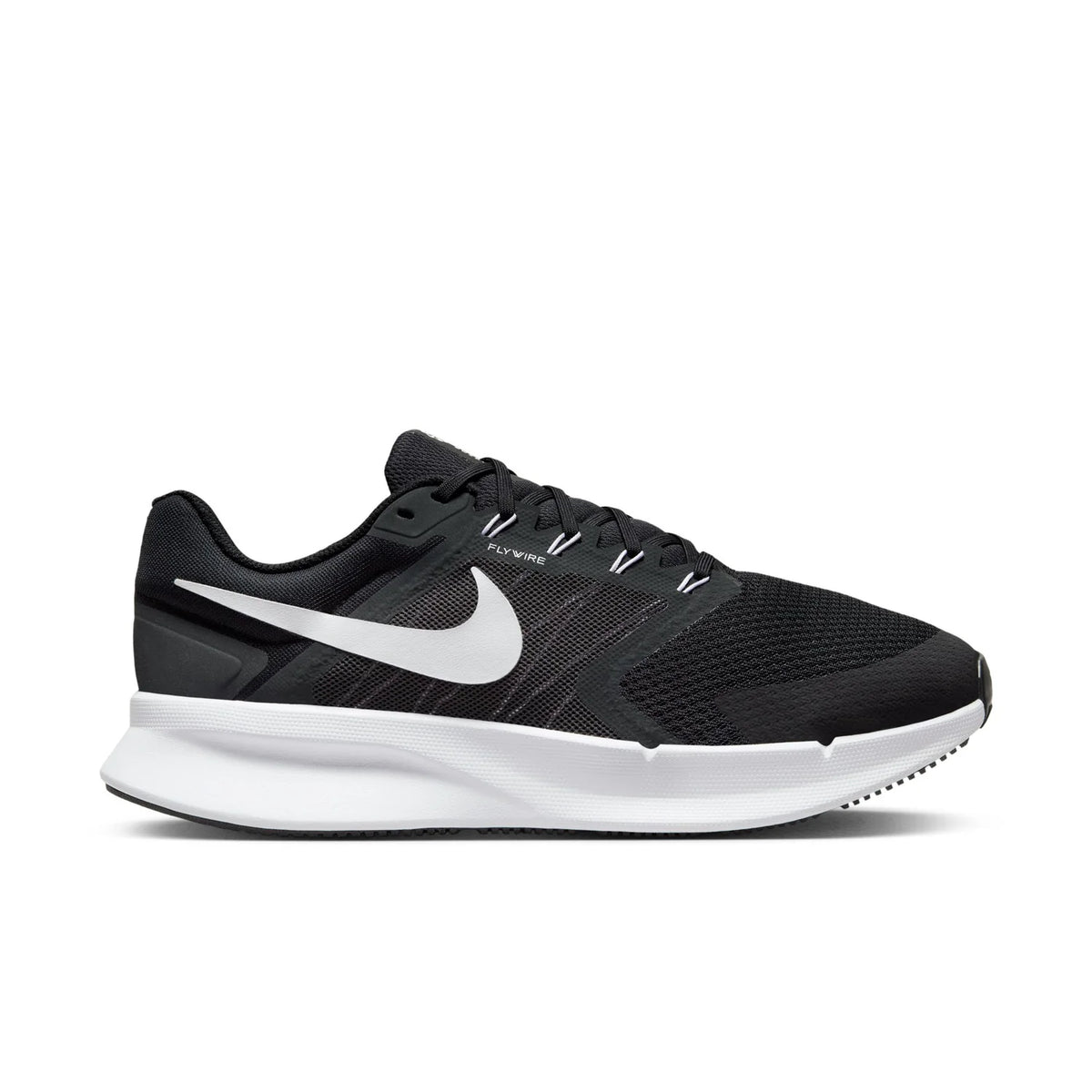Nike Black and White Running Shoes with Flywire Details