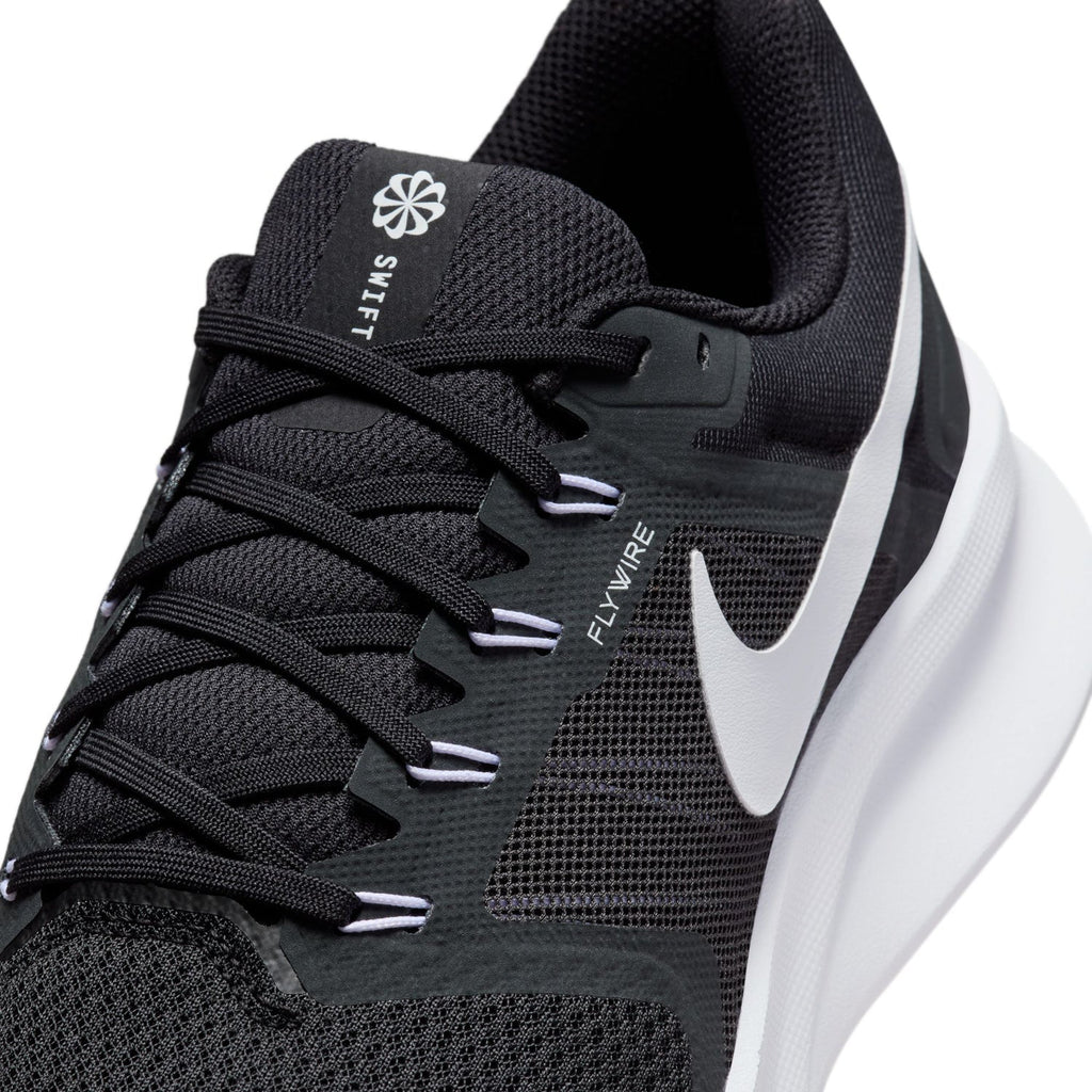 Nike Black and White Running Shoes with Flywire Details