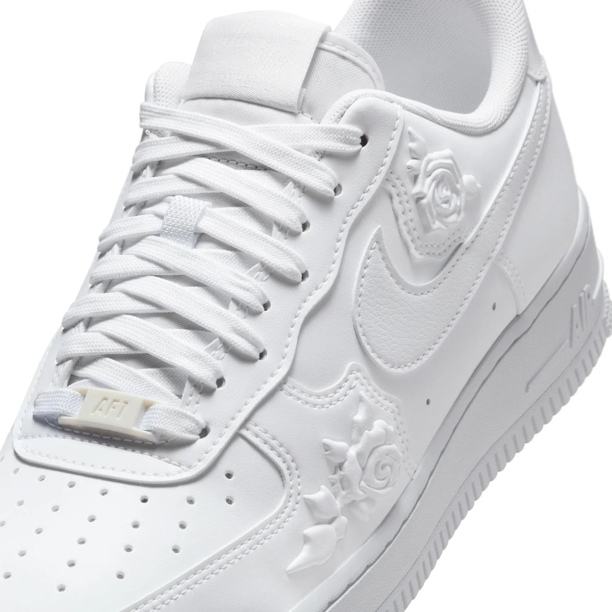 Nike Air Force 1 Low White Sneakers with Floral Details