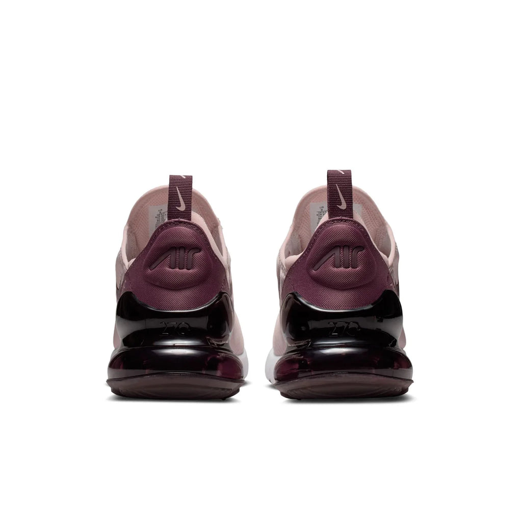 Nike Air Max 270 Light Pink Sneakers with Burgundy Heel