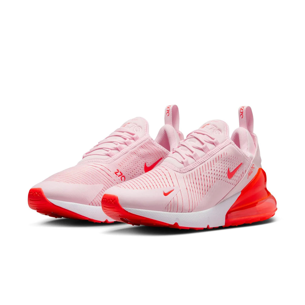 Nike Air Max 270 Light Pink Sneakers with Bright Coral Accents