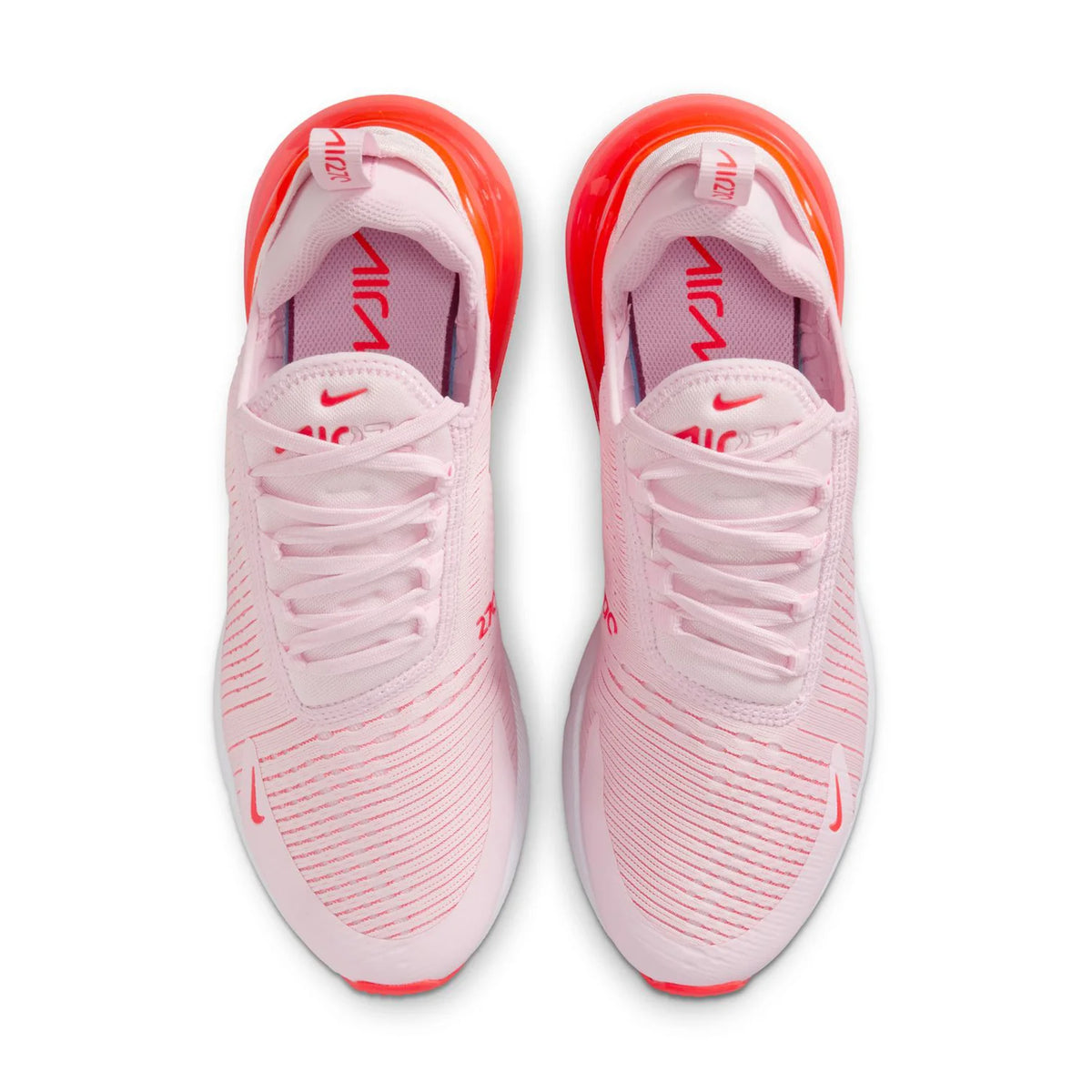 Nike Air Max 270 Light Pink Sneakers with Bright Coral Accents