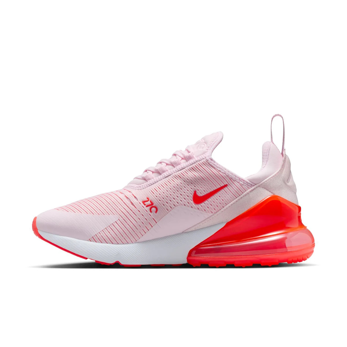 Nike Air Max 270 Light Pink Sneakers with Bright Coral Accents