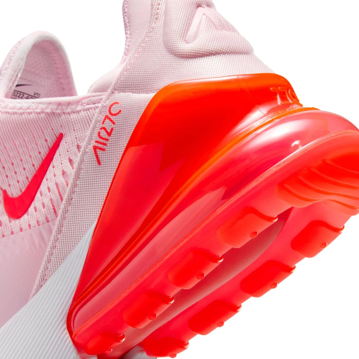 Nike Air Max 270 Light Pink Sneakers with Bright Coral Accents
