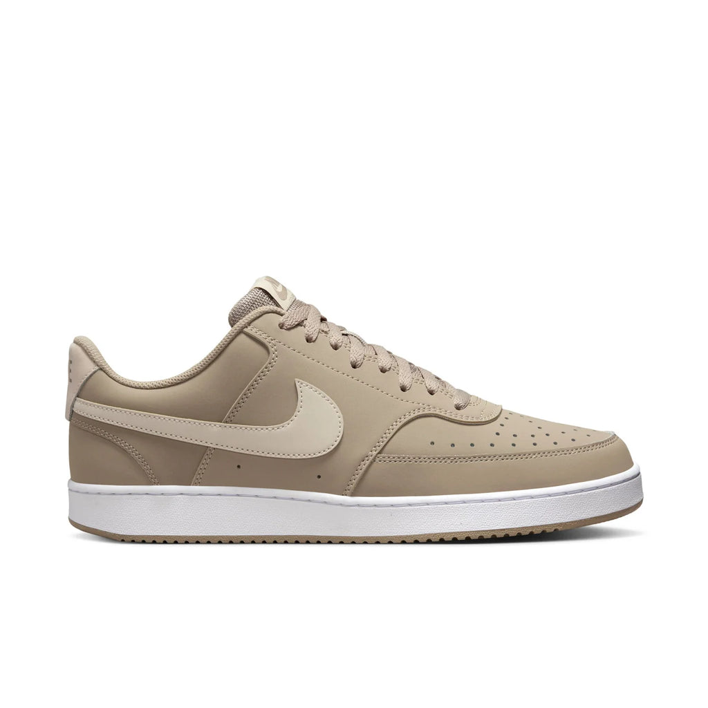 Nike Court Vision Low Beige Sneakers with Cream Swoosh