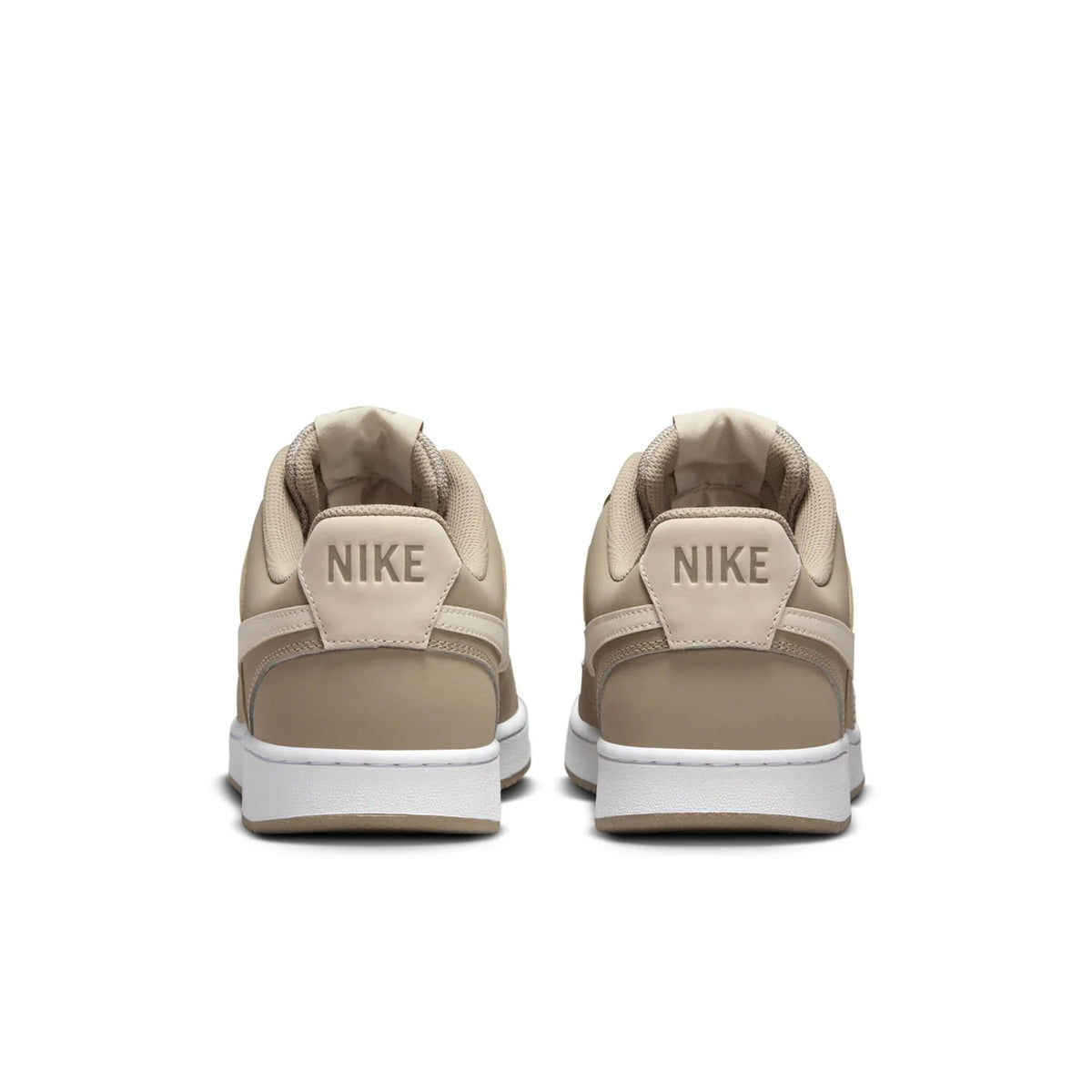 Nike Court Vision Low Beige Sneakers with Cream Swoosh