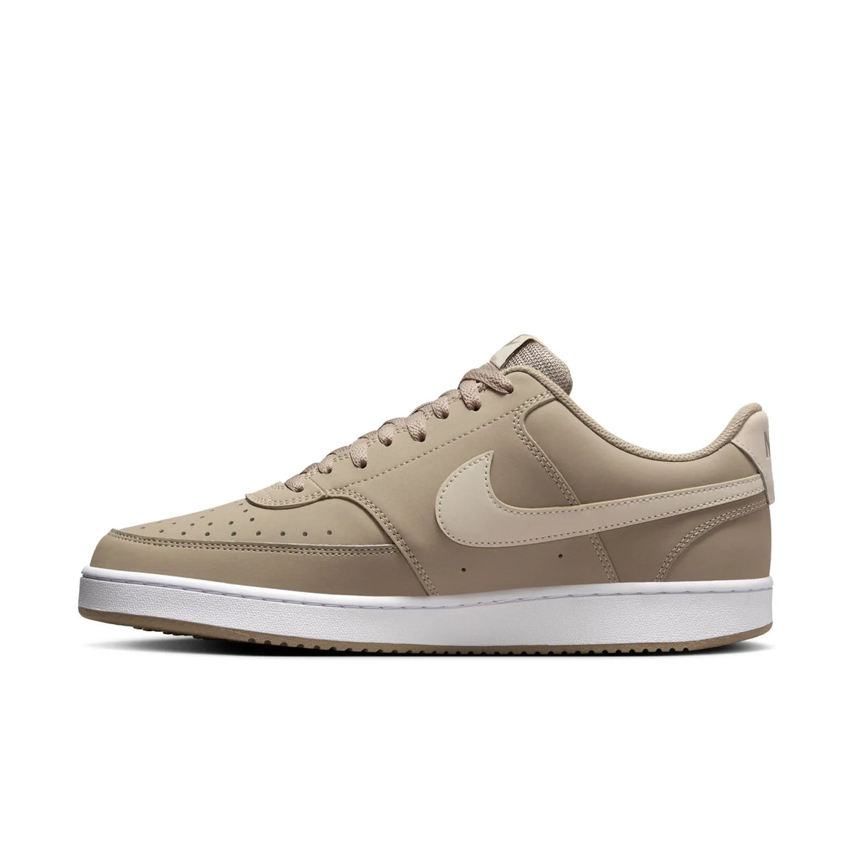 Nike Court Vision Low Beige Sneakers with Cream Swoosh