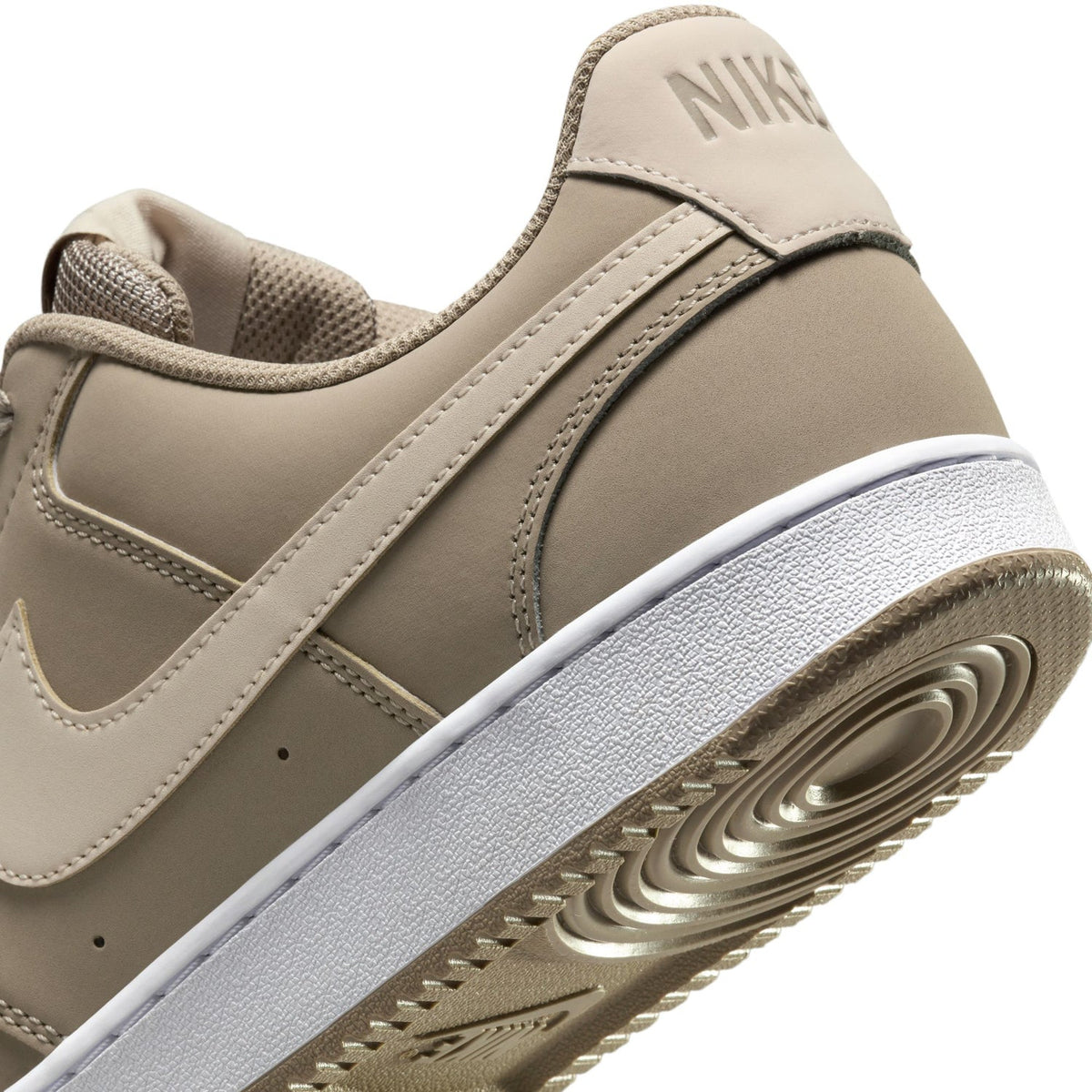 Nike Court Vision Low Beige Sneakers with Cream Swoosh