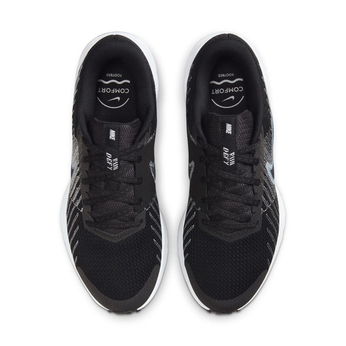 Nike Run Defy Black and White Running Shoes
