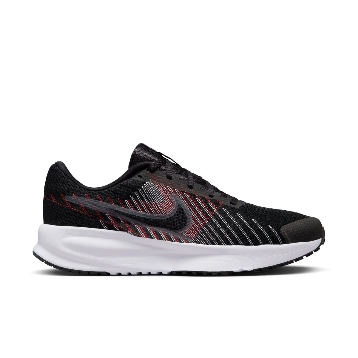 Nike Black Sneakers with Red and White Line Details