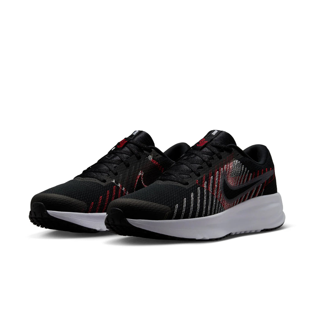 Nike Black Sneakers with Red and White Line Details